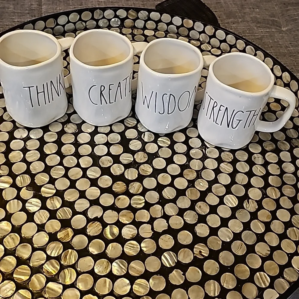 RAE DUNN Coffee Mugs Set Of 4 - Picture 1 of 6